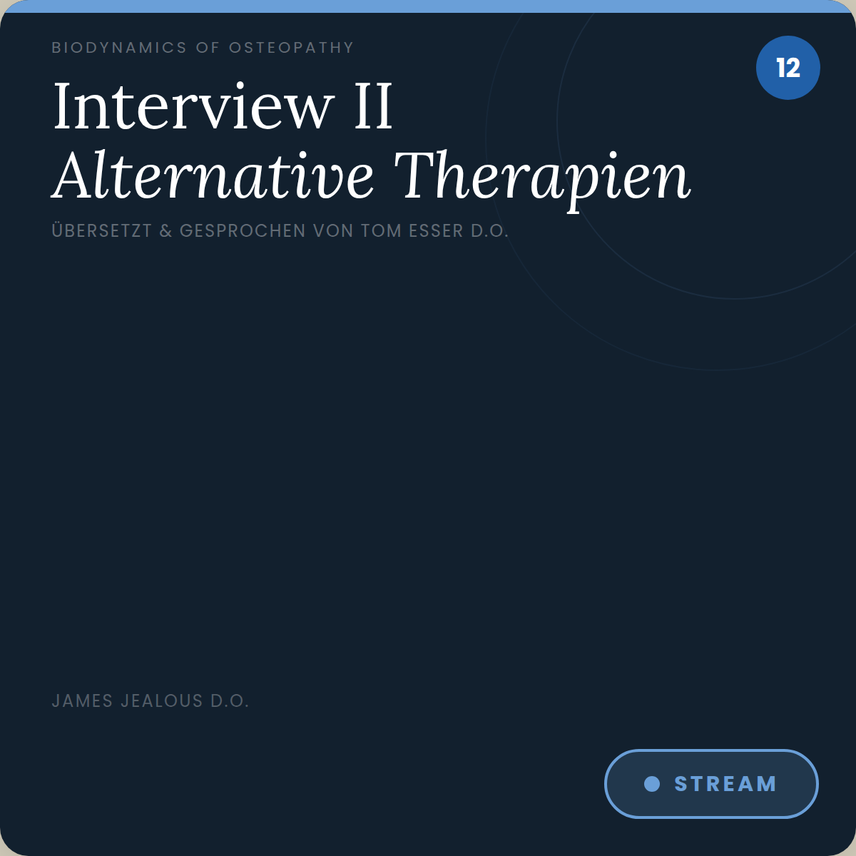 CD 012 Interview II mit James Jealous zu alternativen Therapien